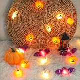 NNETM Halloween LED Pumpkin Bat String Lights