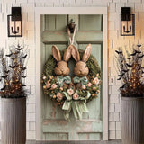 NNETM Indoor Decoration Festive Easter Bunny Wreath