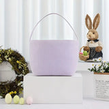 NNETM Easter Delight 3-Piece Seersucker Bunny Bag Set for Egg Hunting
