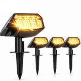 4Pack 63-LED Outdoor Solar Landscape Spotlights Warm White