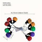 Multicolor Pumpkin Bead String Lights 200cm 10LED