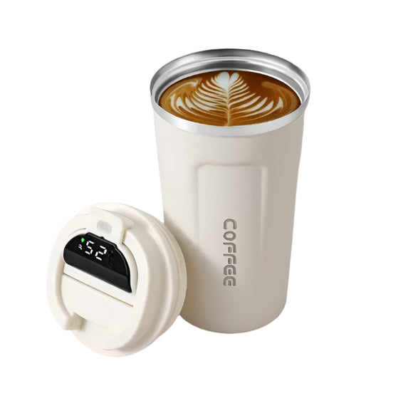 NNEOBA Stainless Steel Thermos Coffee Mug with Temperature Display