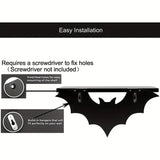 NNETM Spooktacular Bat Winged Floating Shelves for Halloween Decor