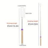 NNETM 8pcs Extendable Stainless Steel Marshmallow Roasting Sticks