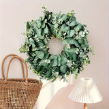 NNETM 2pcs Evergreen Ramadan Artificial Eucalyptus Wreaths for Spring Decor