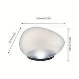 4-LED Solar Pebble Garden Warm Light