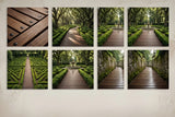 144-Inch Roll-Up Wooden Garden Walkway