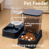 NNETM Water Dispensers Set for Cats & Dogs Automatic Pet Feeders
