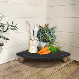 NNETM Maximize your space with this space-saving rustic wood corner shelf
