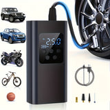 NNETM Portable Digital Air Compressor – Wireless Tire Inflator with LED Light
