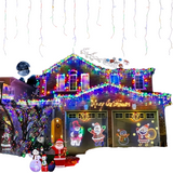 NNETM Dazzling Drops: Waterproof Icicle Christmas Lights