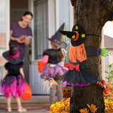 83 × 135CM Halloween Tree Climbing Witch Decoration
