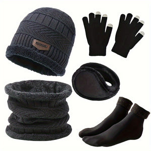 NNETM Winter Knit Accessories Set for Adults (5-Piece)