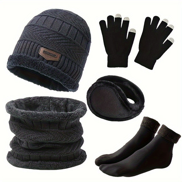 NNETM Winter Knit Accessories Set for Adults (5-Piece)