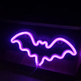 Purple Bat Neon Light USB LED Wall & Table Lamp