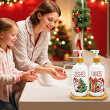 Christmas Gnome Soap Dispenser Set with 1 Tray