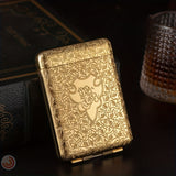NNETM Vintage Golden Metal Cigarette Holder Case