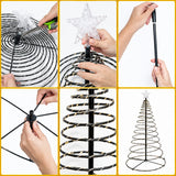 93cm Solar Christmas Tree Light Warm White