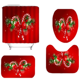 NNETM Merry & Bright: 4-Piece Christmas Bathroom Accessory Set