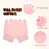 NNETM Cozy Kids' Winter Knitted Hat, Scarf, and Glove Set - Pink