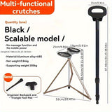 NNETM Portable Trekking Pole with Seat and Lock