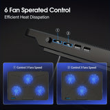NNETM Laptop Cooling Pad 6 Fans LED