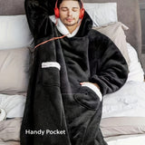 NNETM Flannel Hooded TV Blanket for Winter Warmth