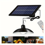 NNETM Double Head Solar Hanging Light Motion Sensor - LED Pendant Lamp with Remote Control