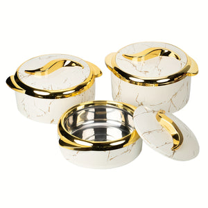 NNETM Golden Thermal Food Warmer Set (3pcs)