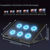 NNETM Laptop Cooling Pad 6 Fans LED