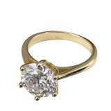 Sterling Silver Moissanite Ring – 1, 2 & 3 Carat Six-Prong Engagement & Couple Ring