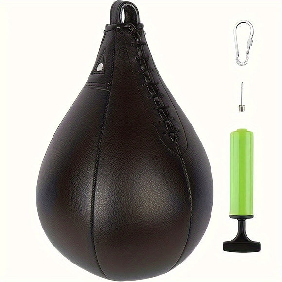 NNETM Pear-Shaped Boxing Speed Ball - Hanging Punching Bag(Black)