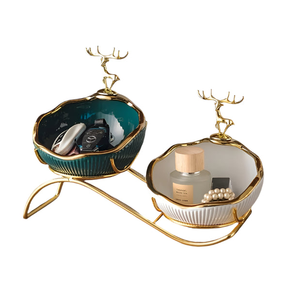 NNETM Shoe Cabinet with Golden Frame and Handles