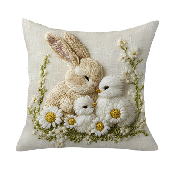 NNETM Easter Bunny Chick Pillow Cover