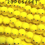 NNETM 20pcs Plush Chick Figurines Set Easter Party Décor