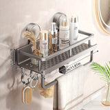 NNETM Rustproof Wall Mount Shower Caddy with Suction Cups
