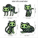 NNETM Midnight Guardian: 4pcs Black Cat Silhouette Yard Sign with Stakes