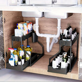NNETM Space-Saving 2-Tier Pull-Out Storage Organizer