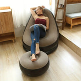 NNETM Lazy Inflatable Sofa Bed with Ottoman