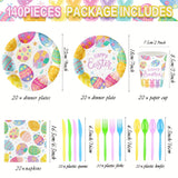 NNETM 140pcs Easter Party Supplies Set for 20 Guests