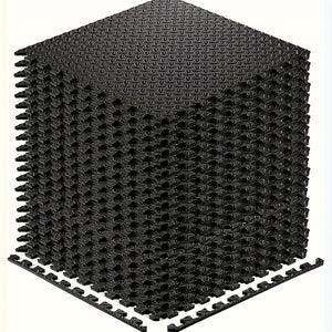 NNETM Interlocking Black EVA Fitness Mats Set (20pcs)