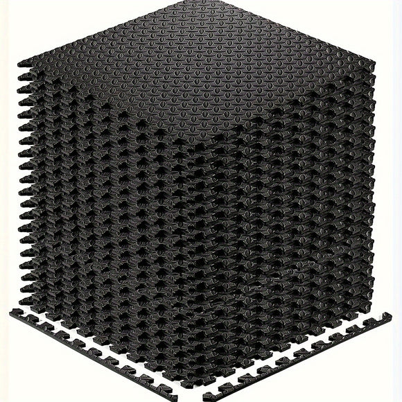 NNETM Interlocking Black EVA Fitness Mats Set (20pcs)