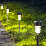 NNETM Solar LED Path Lights Outdoor Stainless Steel (10-Pack)