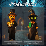 NNETM Halloween Cat Pumpkin Yard Lawn Ornaments