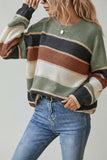 Women's Color Block Striped Sweater