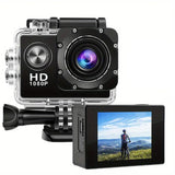 NNETM HD 1080P Sport Action Camera with 2-inch LCD Screen and Waterproof Housing