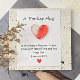 NNEOBA 8pcs Heart Pocket Hug with Encouragement Card