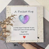 NNEOBA 8pcs Heart Pocket Hug with Encouragement Card