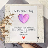 NNEOBA 8pcs Heart Pocket Hug with Encouragement Card