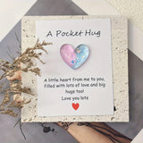 NNEOBA 8pcs Heart Pocket Hug with Encouragement Card